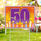 50th Birthday Yard Sign with Stake - 15-1/2-in - Mellow Monkey