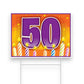 50th Birthday Yard Sign with Stake - 15-1/2-in - Mellow Monkey