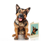 German Shepherd - Freshcut Pop-Up Pet Greeting Cards - Mellow Monkey