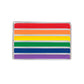 Rectangle Rainbow Flag Pin