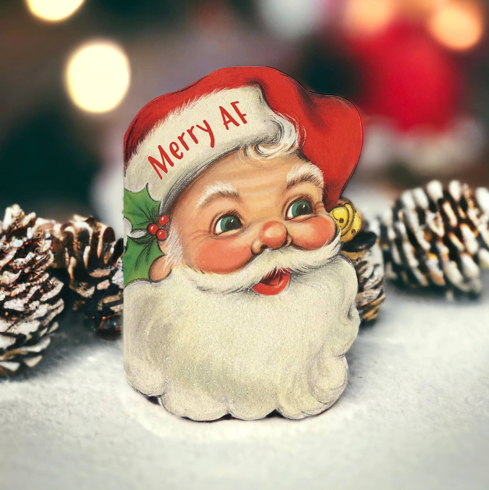 Merry AF - Funny Santa Christmas Card - Mellow Monkey