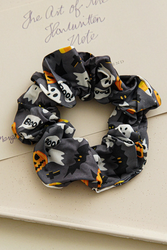 Halloween Print Scrunchie Hair Rope - Gray - Mellow Monkey
