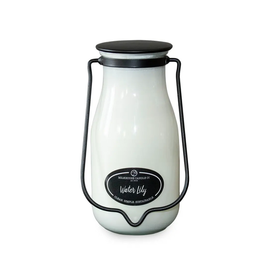 Water Lily - Milkbottle Soy Candle - 14-oz. - Mellow Monkey