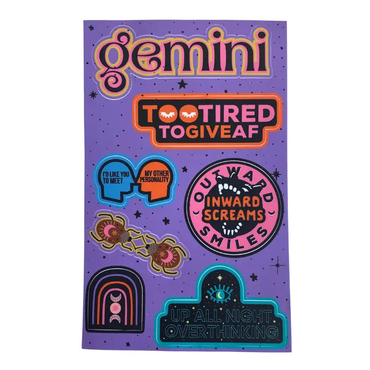 Gemini Sticker Sheet - Mellow Monkey