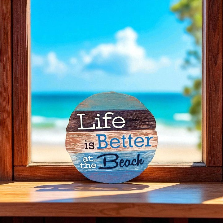 Life is Better at the Beach - Stepping Stone and Wall Plaque - Mellow Monkey