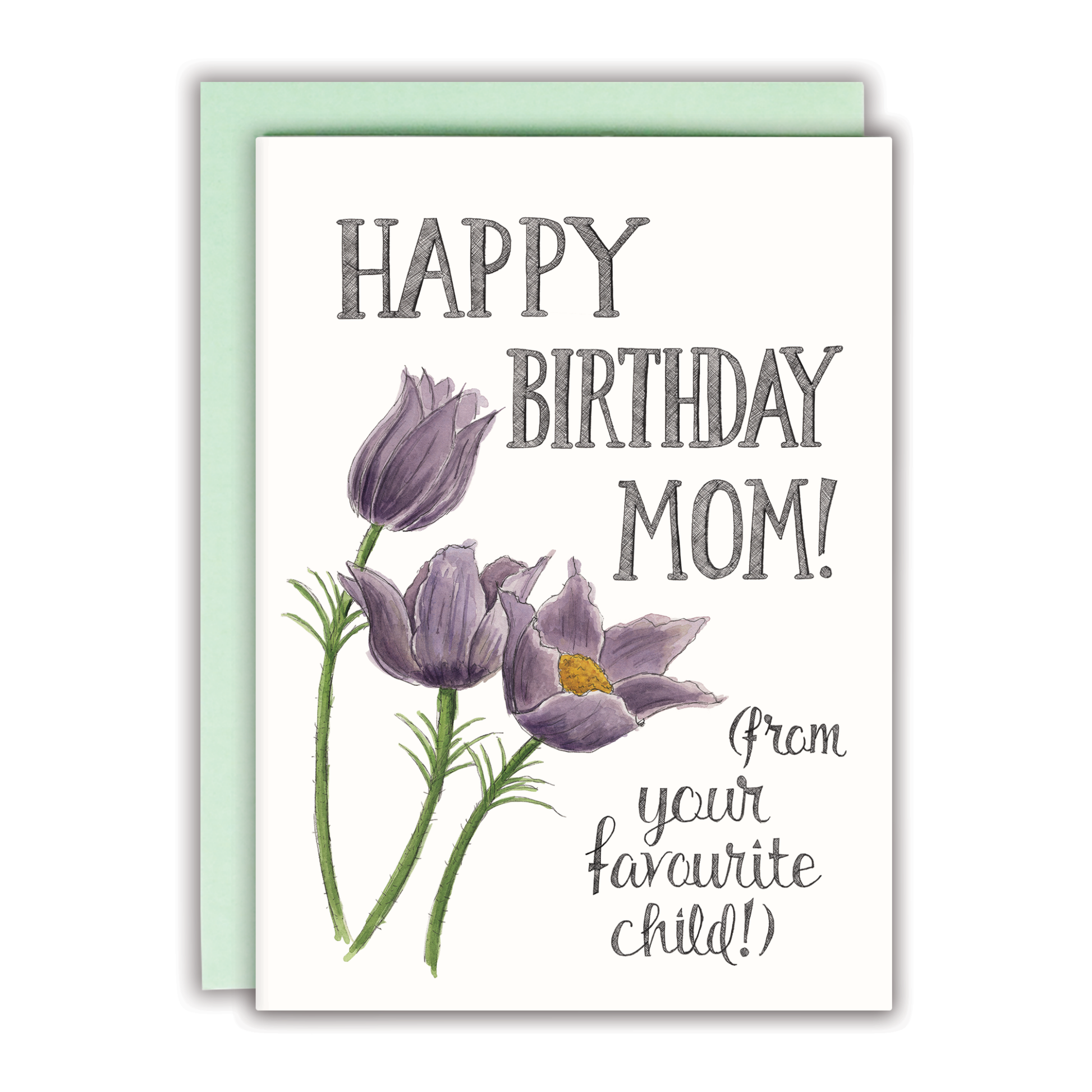 Happy Birthday Mom! (From Your Favourite Child) Card - Mellow Monkey