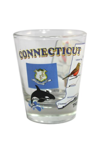 Connecticut State Shot Glass - 2-oz - Mellow Monkey