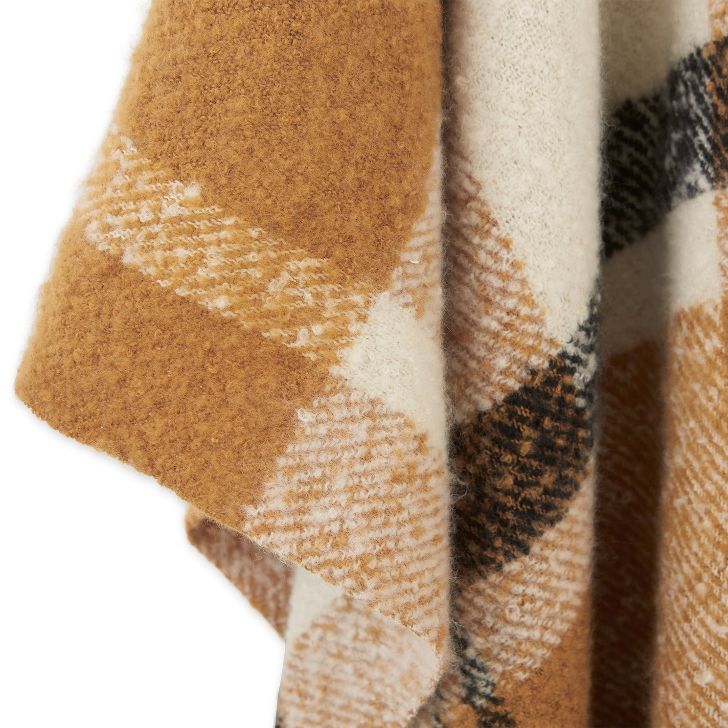 Mustard - Savannah Plaid Ruana - Mellow Monkey