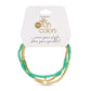 Petite Turquoise Crystal Stretch Bead Bracelets - Set 3