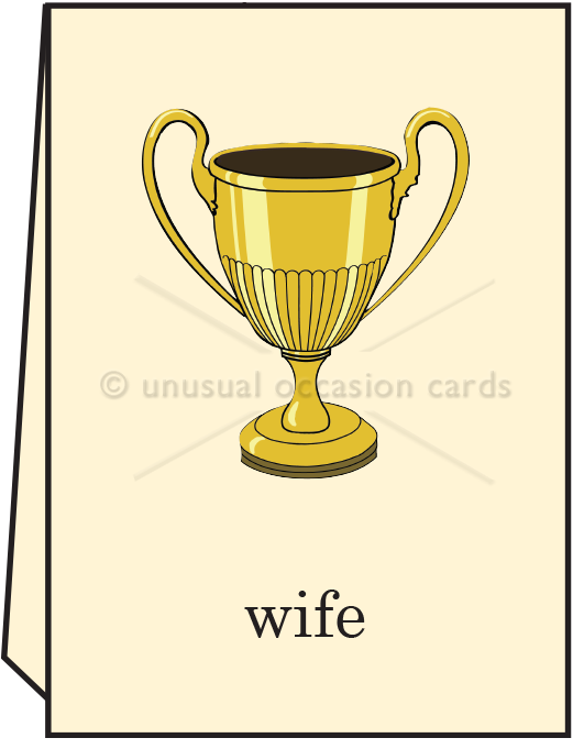 Trophy Wife - Greeting Card - Mellow Monkey