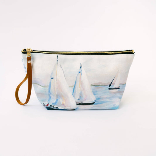 South River Sails Toiletry Bag  - Kim Hovell Art - Mellow Monkey
