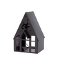 Black Metal Haunted House Halloween Décor With Cat And Witch - 8-1/4-in Tall - Mellow Monkey