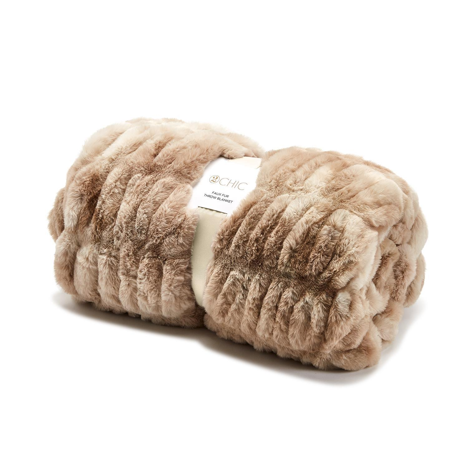 Marbled Faux Fur Throw - 50-in x 60-in - Mellow Monkey