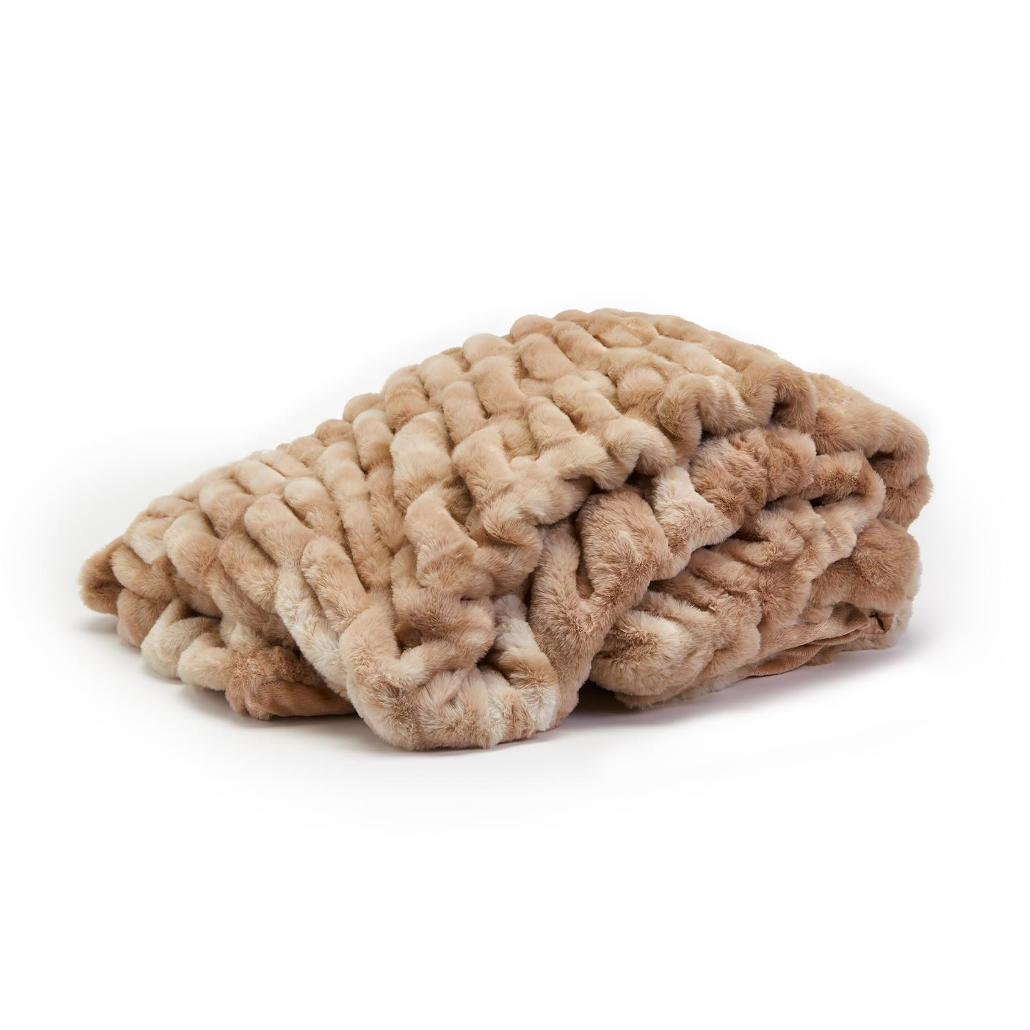 Marbled Faux Fur Throw - 50-in x 60-in - Mellow Monkey