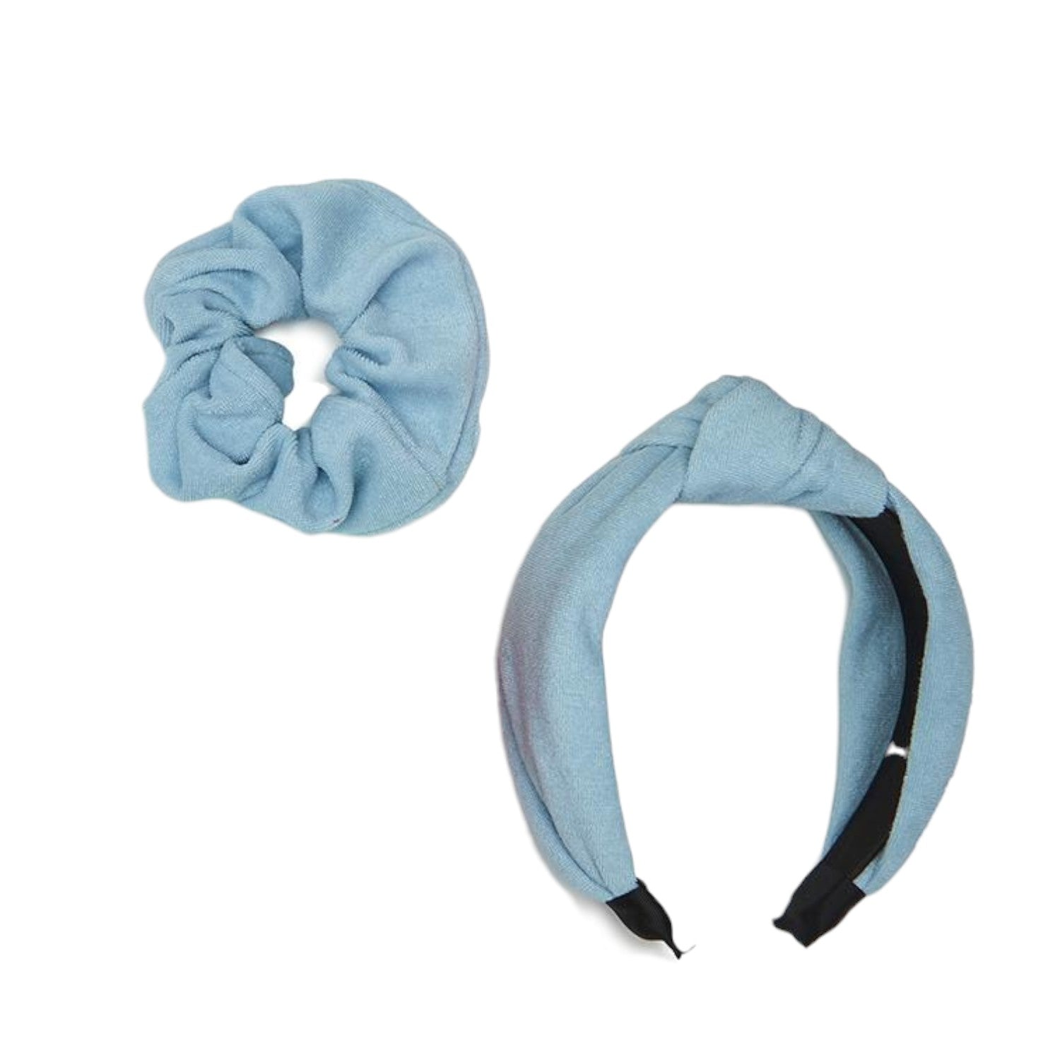 Terry Cloth Topknot Headband and Scrunchie Set - Mellow Monkey