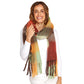 Super Soft Brushed Plaid Scarf - Warm Multi - Mellow Monkey