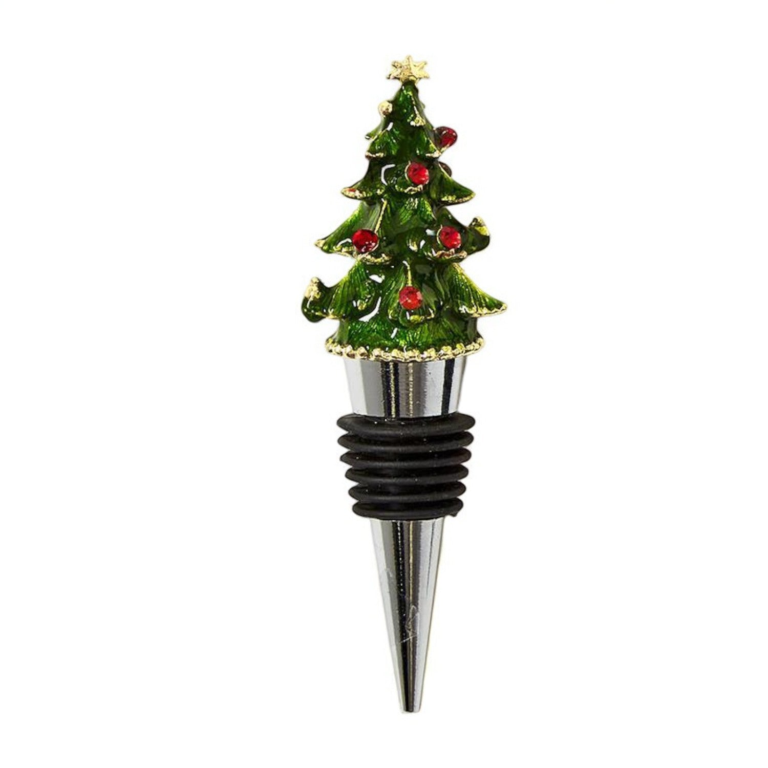 Jeweled Christmas Tree Wine Bottle Stopper - Mellow Monkey