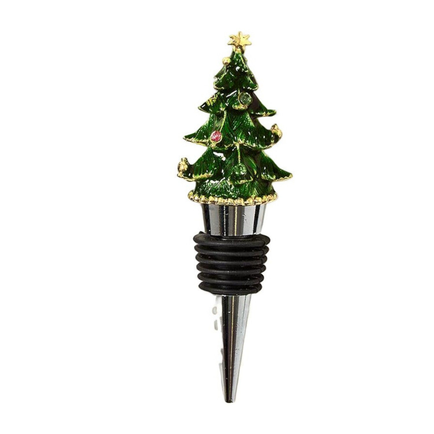 Jeweled Christmas Tree Wine Bottle Stopper - Mellow Monkey