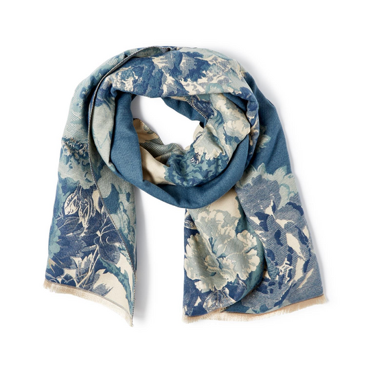 Gallery Floral Motif Double Sided - Softer Than Cashmere - Shawl - Mellow Monkey