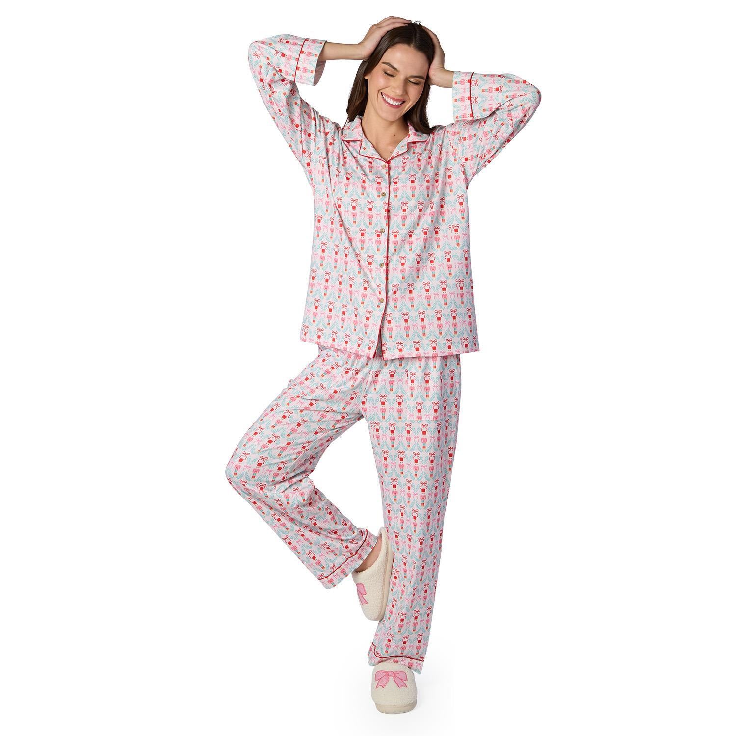 Nutcracker Party Jersey Pajama Set in Gift Bag - Mellow Monkey