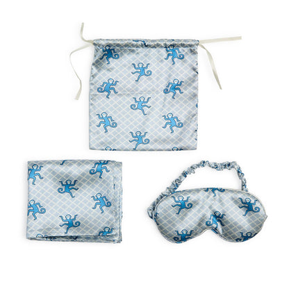 Satin Pillowcase Eye Mask Sleep Set - Mellow Monkey