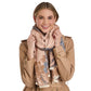 Studio Floral Motif Double Sided Shawl - Cotton/Acrylic