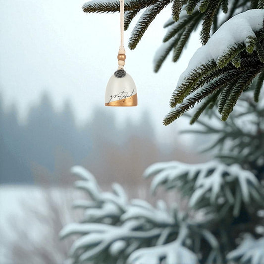 Grateful - Mini Holiday Bell - 2-in - Mellow Monkey