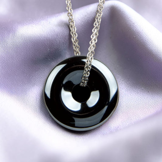 Hematite Wheel Necklace - Mellow Monkey