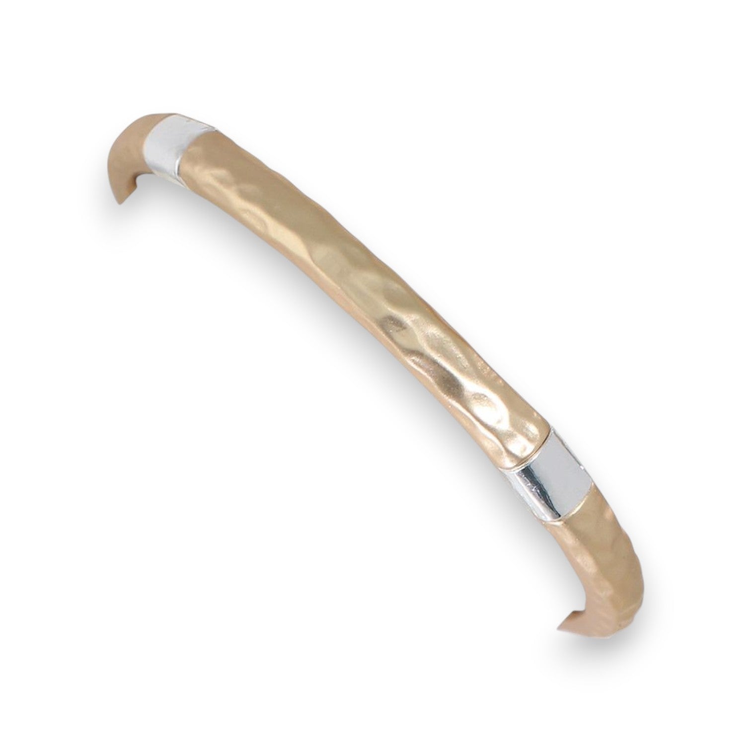 Assorted Two Hammered Silver And Gold - Bracelet - Mellow Monkey