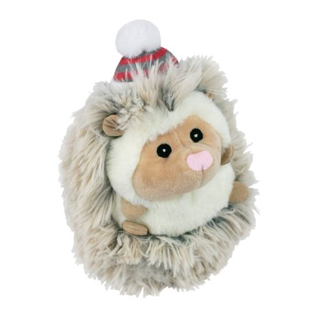 Real Feel Fluffy Holiday Hedgehog Pet Dog Toy with Squeaker - Mellow Monkey