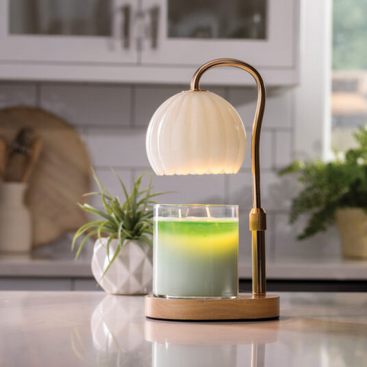 Milk Glass Candle Warmer Lamp - Mellow Monkey