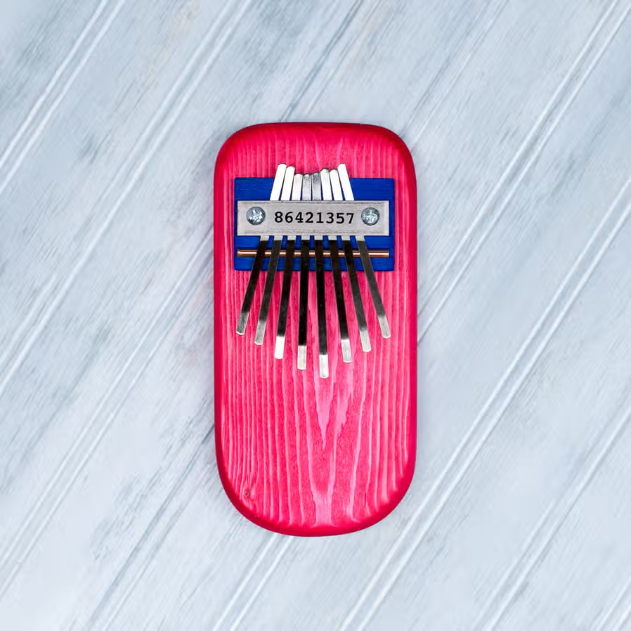 Pine Thumb Piano - Pink, High Diatonic Instrument (Standard) - Mellow Monkey