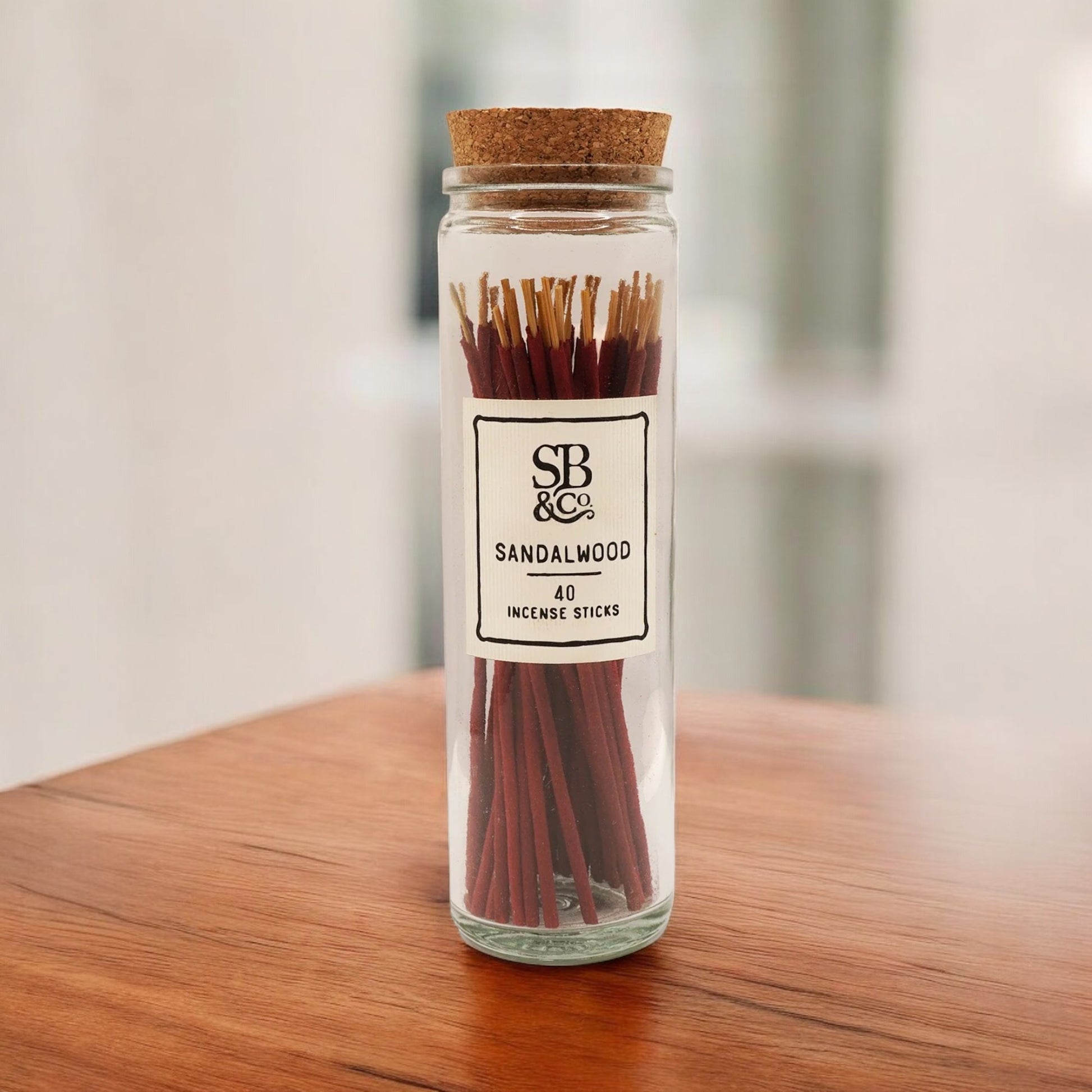 Sandalwood - Incense in Glass Jar - 40 sticks - Mellow Monkey
