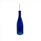 Glass Wine Bottle Hanging Lantern with Votive Candle Holder - Cobalt Blue - Mellow Monkey