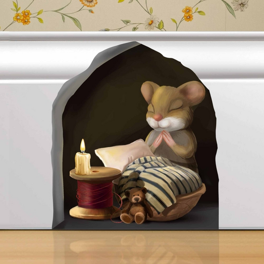 Mouse Praying 3D Wall Sticker Decal - Mellow Monkey