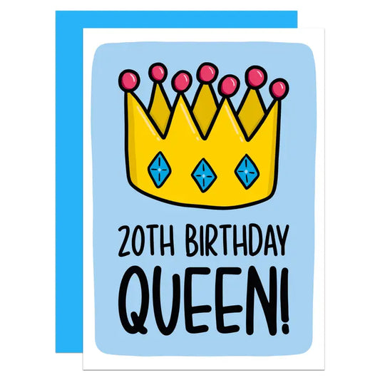 20th Birthday Queen! - Greeting Card - Mellow Monkey
