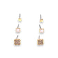 Tiny Clover Post Earrings - Three Piece Set - White Enamel and Crystal - 1/8-in to 1/4-in - Mellow Monkey