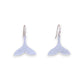 Whale Tail Warm Silver Scratch Finish Earrings - Mellow Monkey