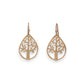 Tree Of Life Gold Plated Scratch Finish Cutout Earrings - Mellow Monkey