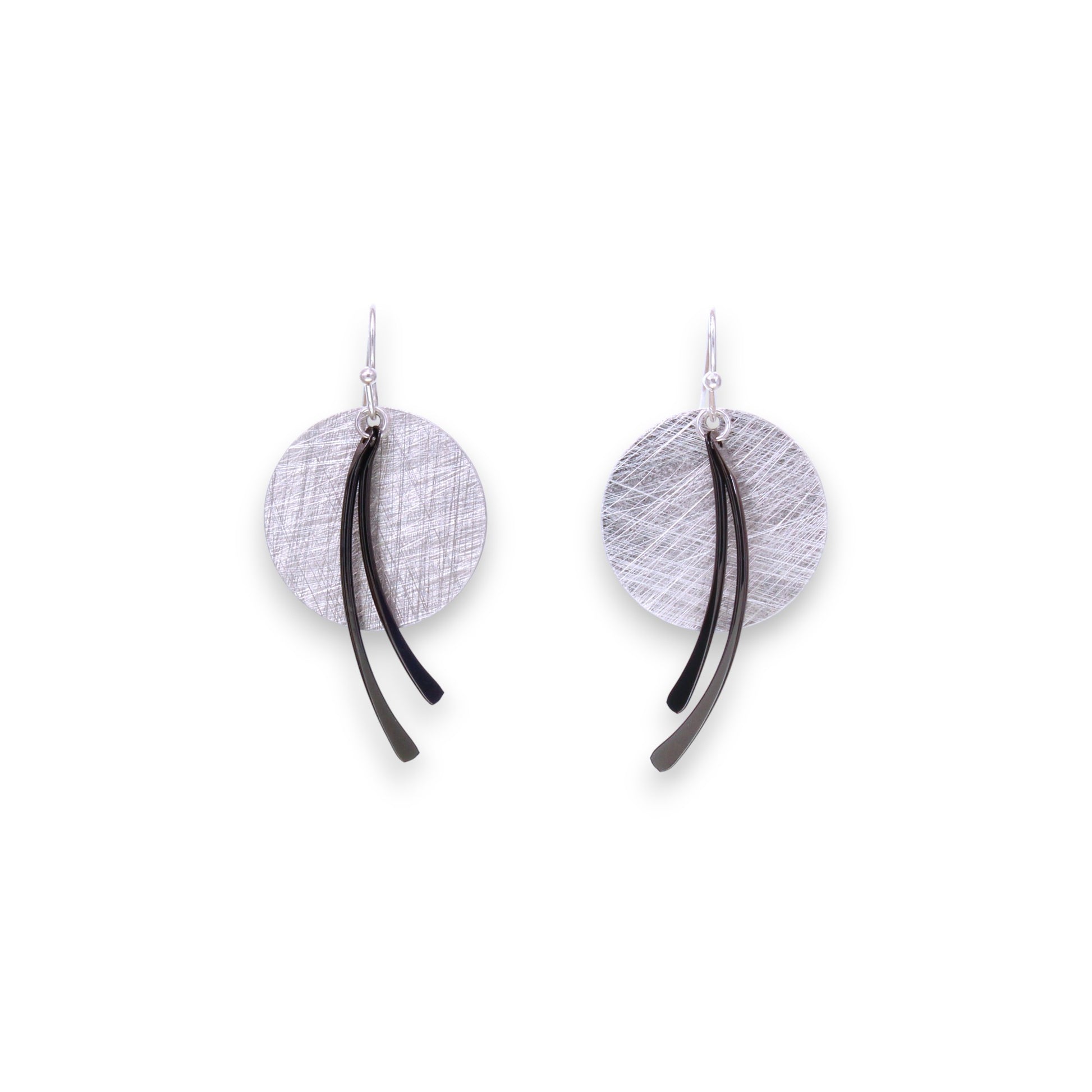 Comet - Two Tone Scratch Finish Earrings - Mellow Monkey