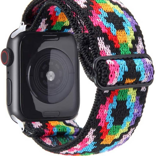 Apple Watch Band Multi Color Tribal Nylon - 42/44-mm - Mellow Monkey