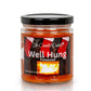 Well Hung - Funny Christmas Candle -  Fireplace - Mellow Monkey