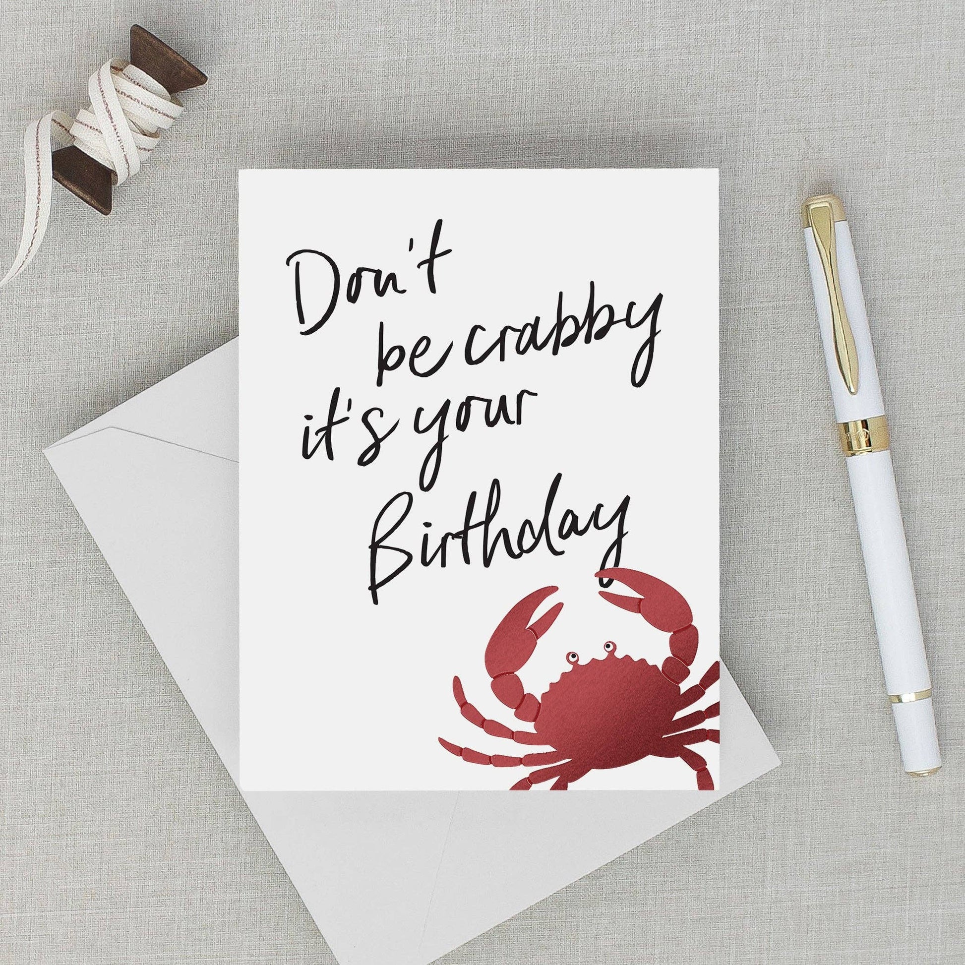 Don't Be Crabby - Birthday Greeting Card - Mellow Monkey