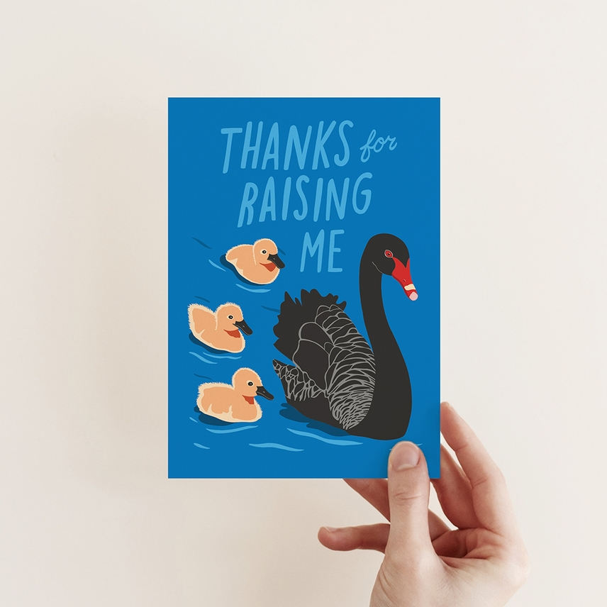 Thanks For Raising Me Greeting Card - Mellow Monkey