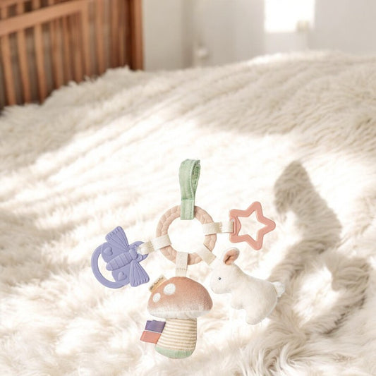 Bitzy Busy Ring™ Teething Activity Toy - Bunny - Mellow Monkey