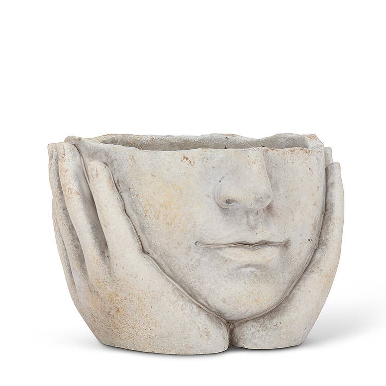 Sm Face in Hands Planter-4.5"H - Mellow Monkey
