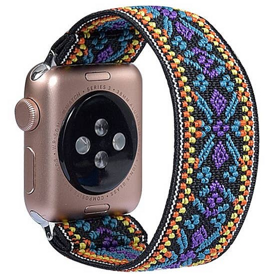 Apple Watch Band Blue Purple Boho Nylon - 38/40-mm - Mellow Monkey