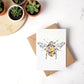 Honeybee Plantable Wildflower Greeting Card - Mellow Monkey