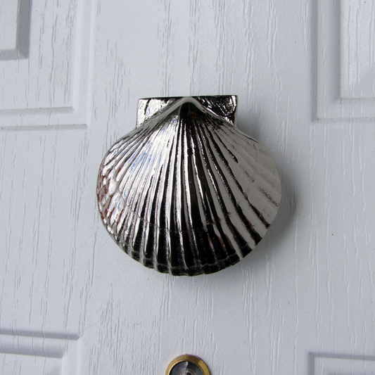 Scallop Door Knocker - Nickel Silver - Mellow Monkey