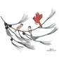 Birds in Pinetree Branch Decor - Mellow Monkey